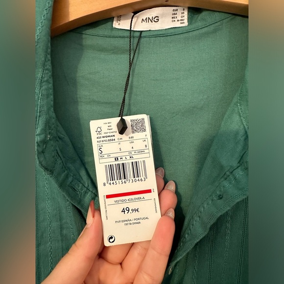 NWT MNG by Mango Teal Midi Dress - Picture 7 of 7